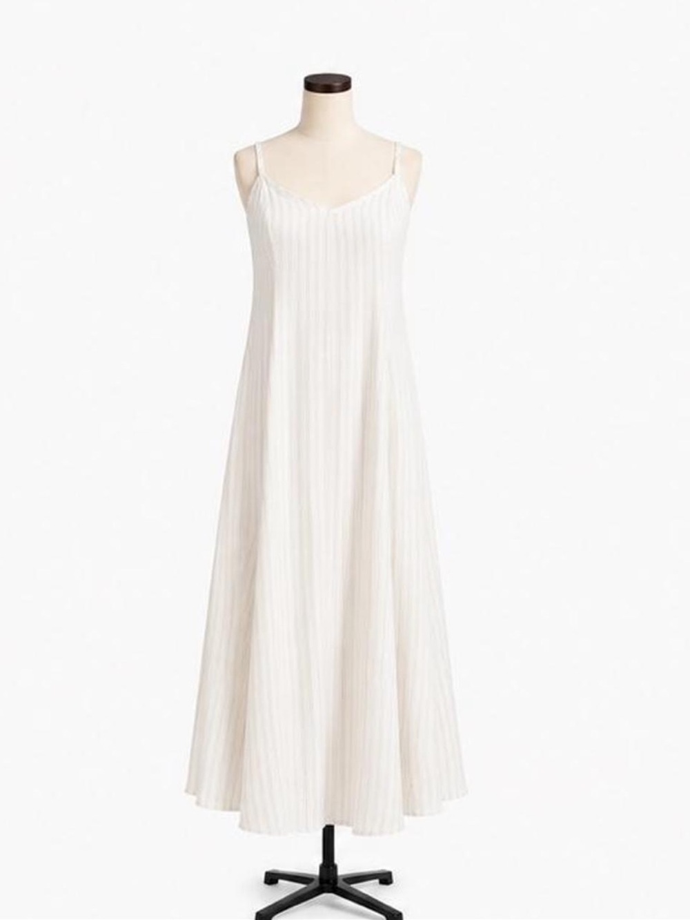 NWOT Torrid Cream Stripes Linen Boho Maxi Dress Size 2 Flowy Handkerchief Hem